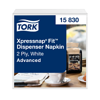 Диспенсерні серветки Tork Xpressnap Fit Advanced, білі, 2 шари, 720 шт